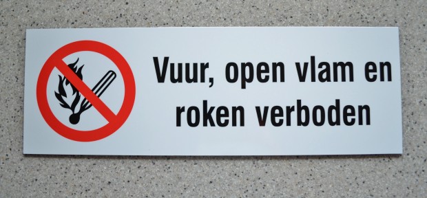 Bord pictogram vuur verboden