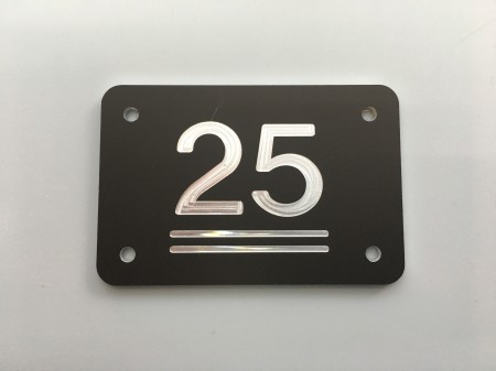 Garderobenummers zwart aluminium