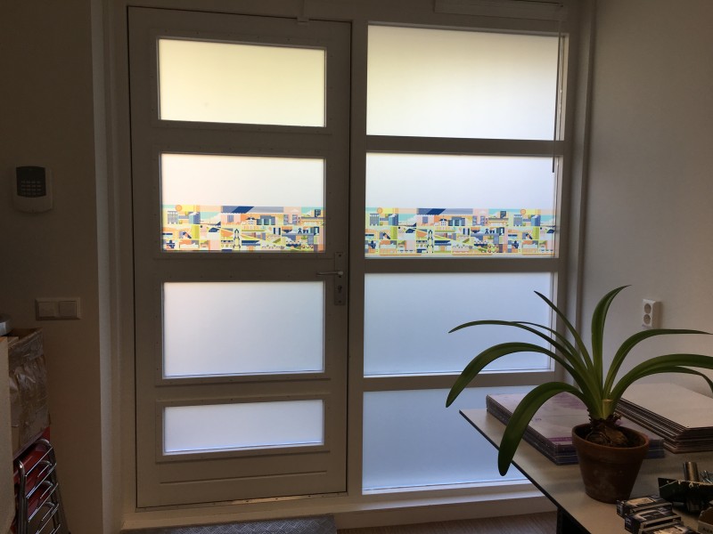 Raamfolie met full color bedrukking