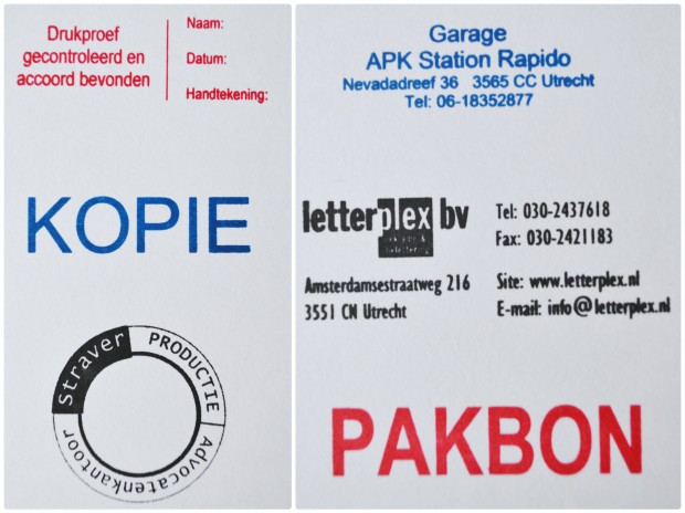 Kantoorstempel voorbeeld